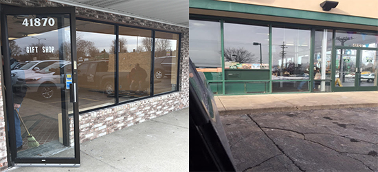 commercial glass installation macomb county